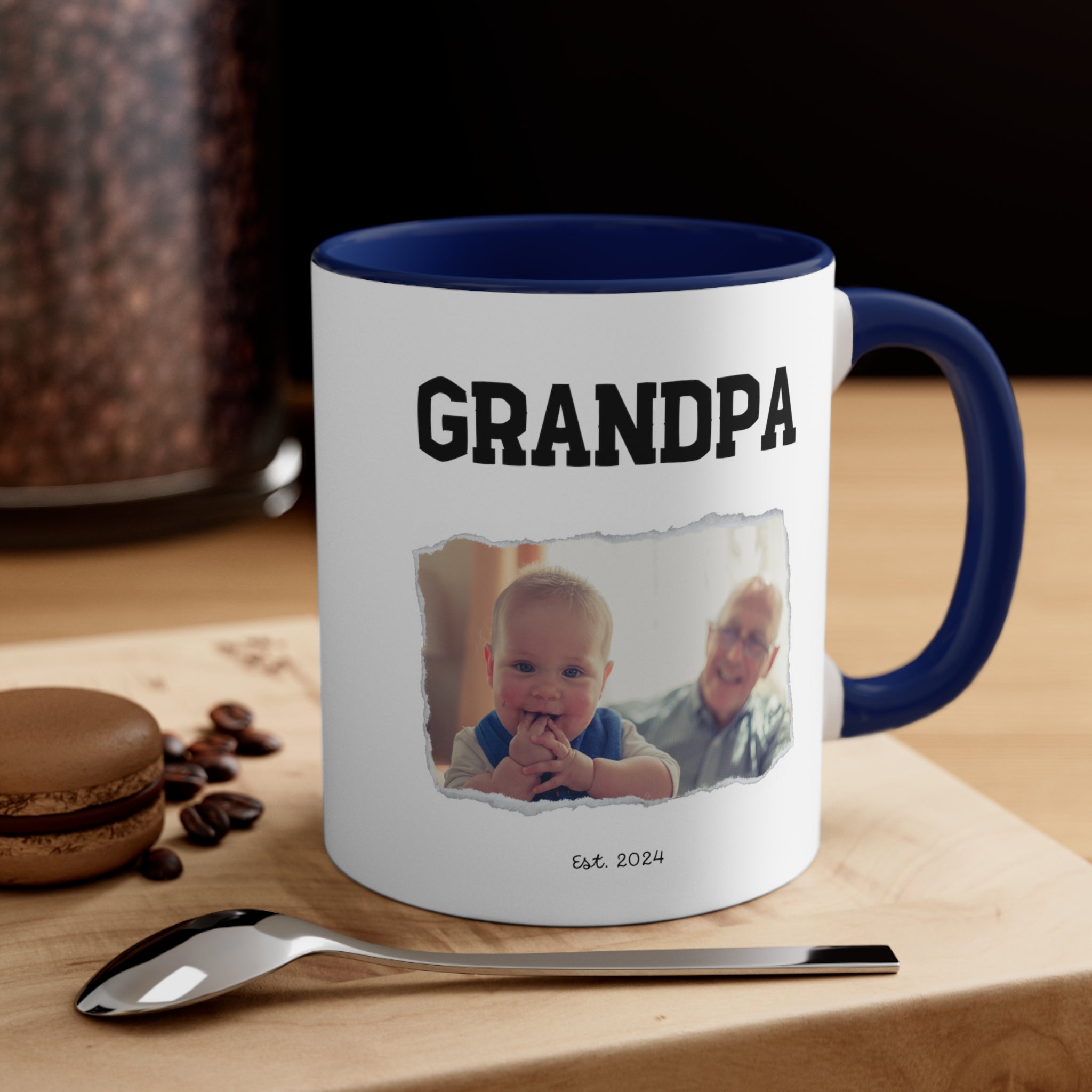 Personalize Promoted Dad to Grandpa Mug