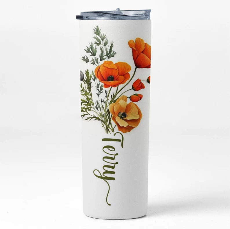 Personalized Name Tumbler – 20oz Elegant Script Style Cup