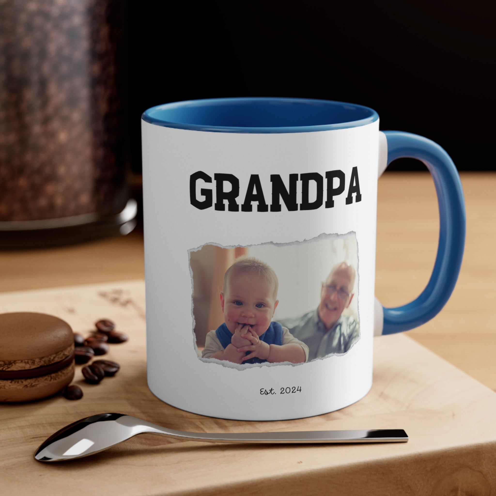 Personalize Promoted Dad to Grandpa Mug