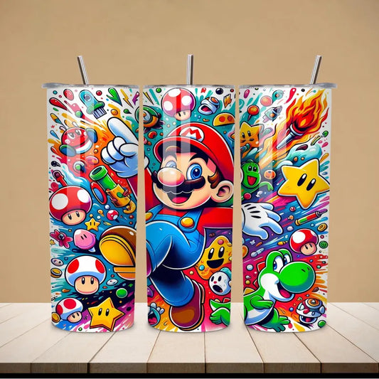 Super Mario 3D Splash Tumbler – 20oz Adventure Cup with Friends