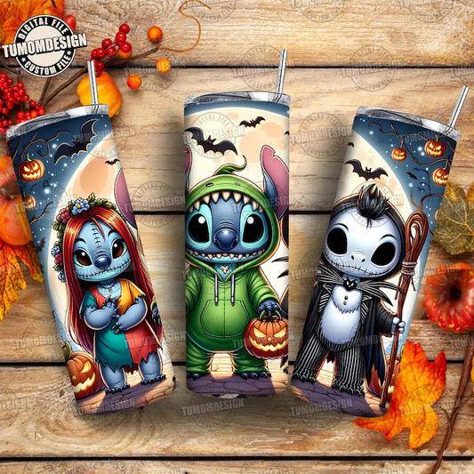 Cute Halloween Stitch Tumbler – Limited Edition 20oz Skinny Cup 🎃