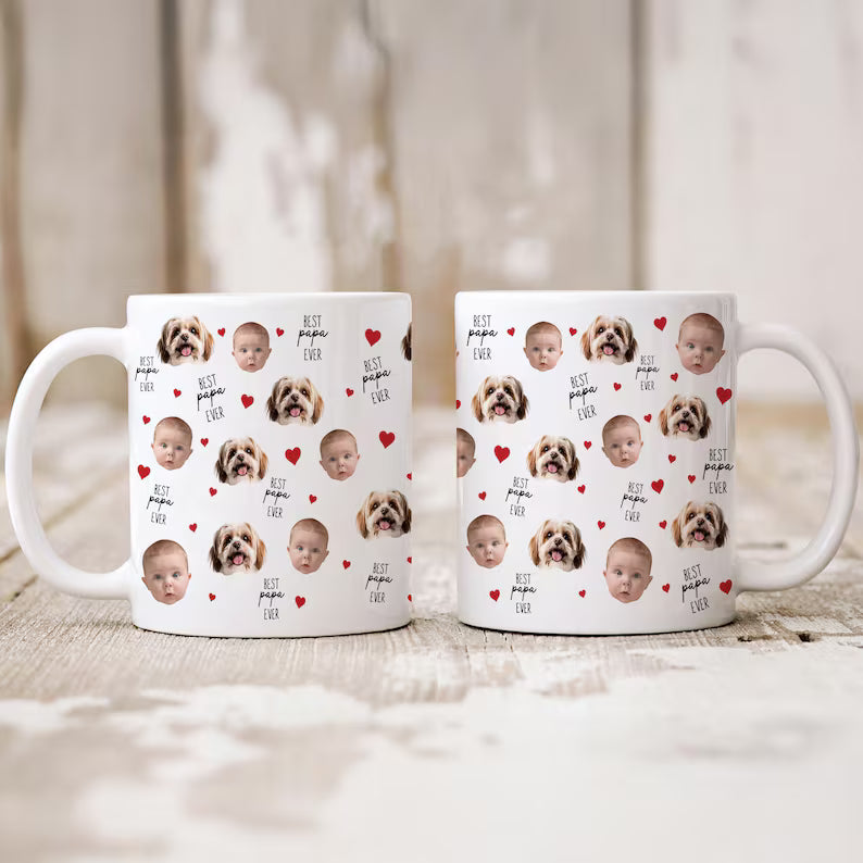 Custom Baby Face Mug – Personalized Photo Mug with Baby’s Face & Name