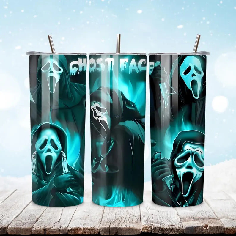 Ghost Face Halloween Tumbler – 20oz Horror Fan Gift