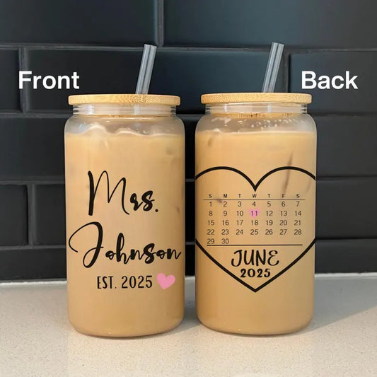 Personalized Wedding Tumbler – Custom Bride & Bridesmaid Cup