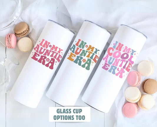 In My Auntie Era 20 oz Skinny Tumbler – Cute Gift for Aunt with Fun Design for you