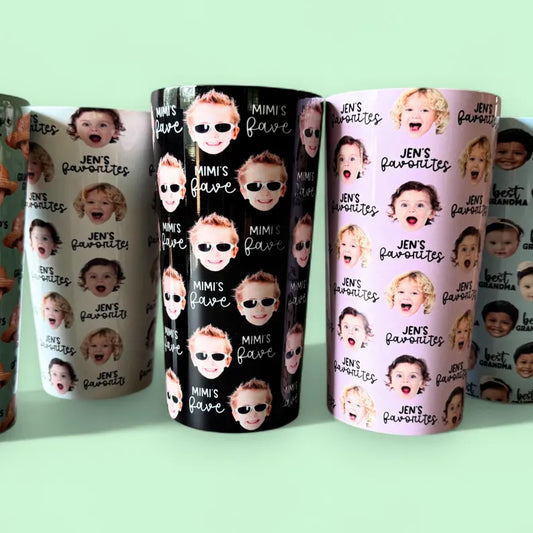 Custom Baby Face Tumbler – Personalized 20oz Tumbler with Photo & Name