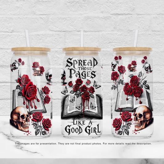 Smut Readers Glass Can Tumbler – 16oz Bold & Playful Cup