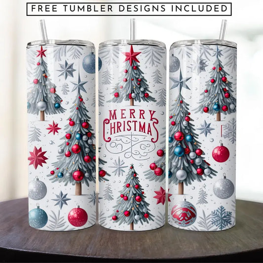 Merry Christmas 20oz Tumbler – Festive Holiday Gift Cup 🎄✨