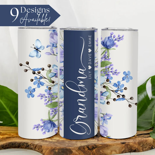 Personalized Grandma Tumbler with Grandkids' Names – Custom Mother’s Day Gift