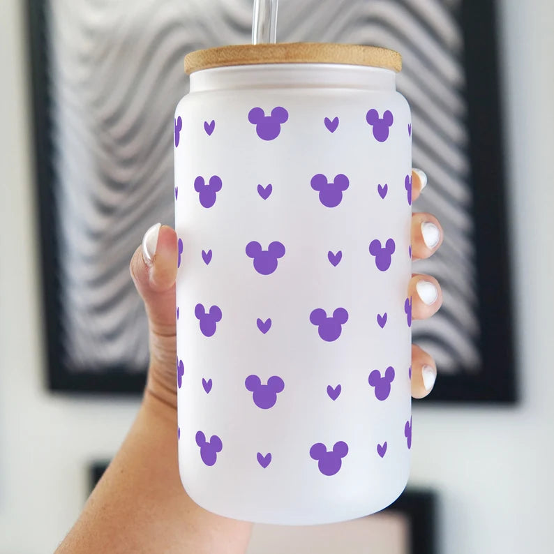 Color-Changing Mickey Tumbler – 16oz Reusable Cup with Lid & Straw