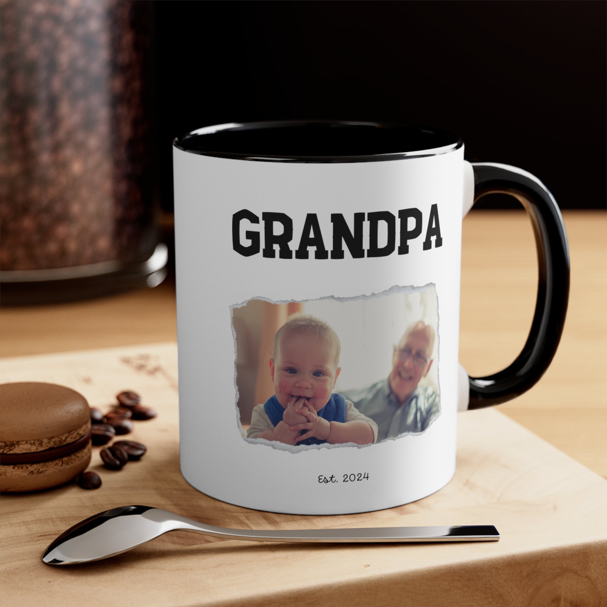 Personalize Promoted Dad to Grandpa Mug