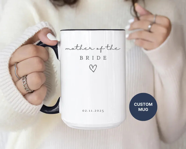 Mother of the Bride & Groom Custom Mug – Personalized Gift