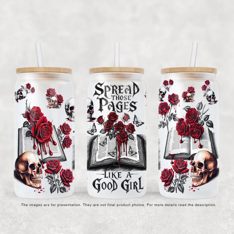 Smut Readers Glass Can Tumbler – 16oz Bold & Playful Cup