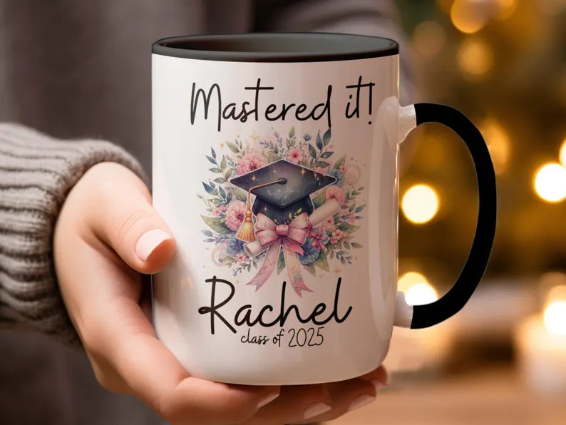 Master’s Degree Graduation Mug – Personalized Gift for Grads