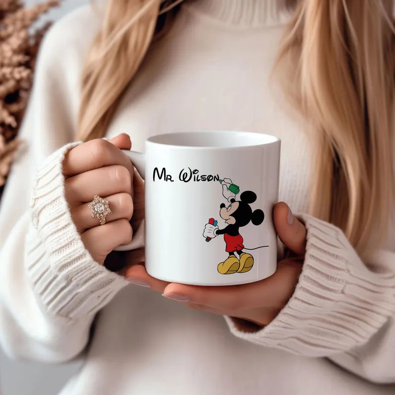 Personalized Mickey Style Name Mug – Custom Gift for Kids & Disney Fans
