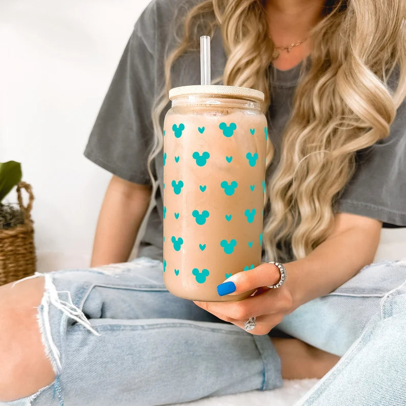 Color-Changing Mickey Tumbler – 16oz Reusable Cup with Lid & Straw