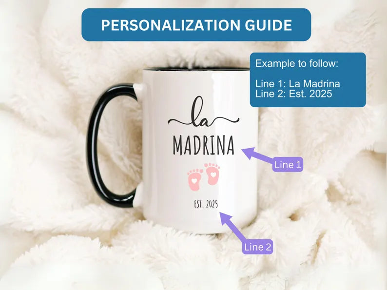 Personalized Godparents Mug – Custom Gift for Madrina & Padrino