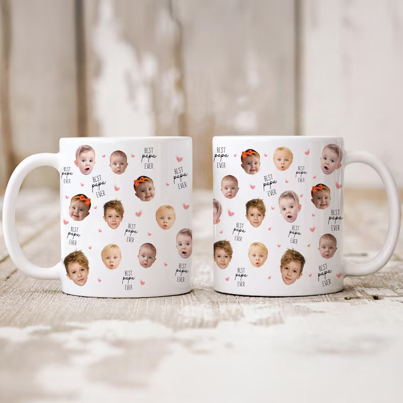 Custom Baby Face Mug – Personalized Photo Mug with Baby’s Face & Name
