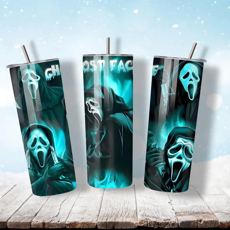 Ghost Face Halloween Tumbler – 20oz Horror Fan Gift