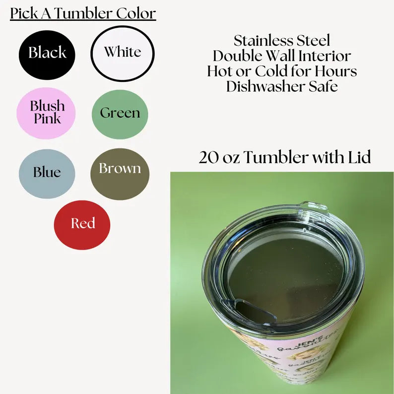 Custom Baby Face Tumbler – Personalized 20oz Tumbler with Photo & Name