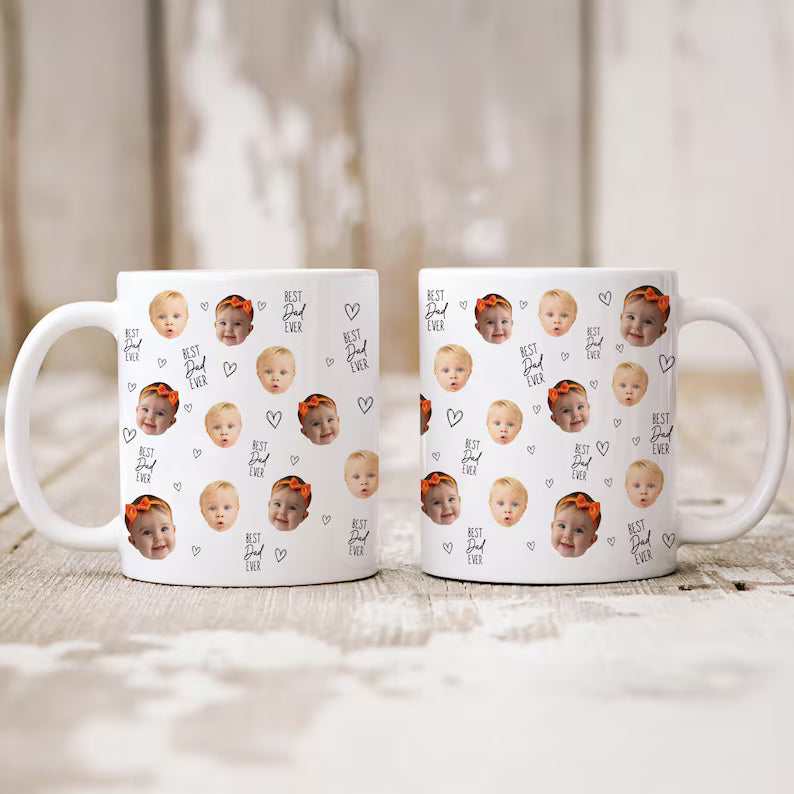 Custom Baby Face Mug – Personalized Photo Mug with Baby’s Face & Name