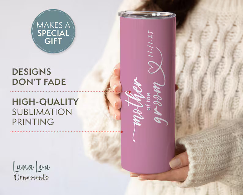Mother of the Bride Personalized Tumbler – Custom Wedding Gift