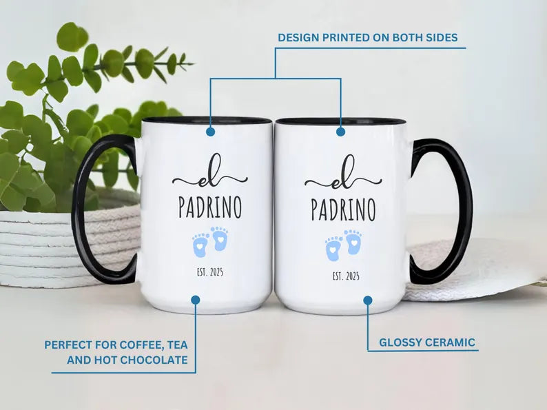 Personalized Godparents Mug – Custom Gift for Madrina & Padrino