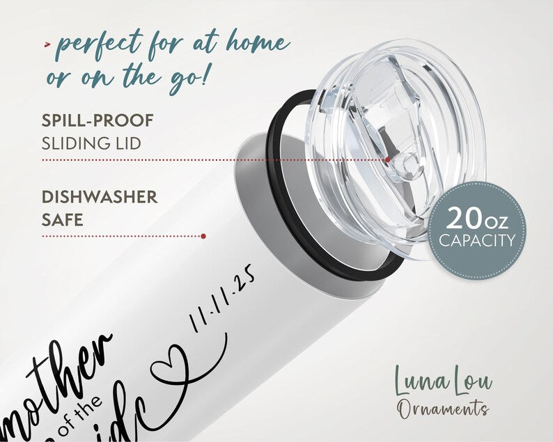 Mother of the Bride Personalized Tumbler – Custom Wedding Gift