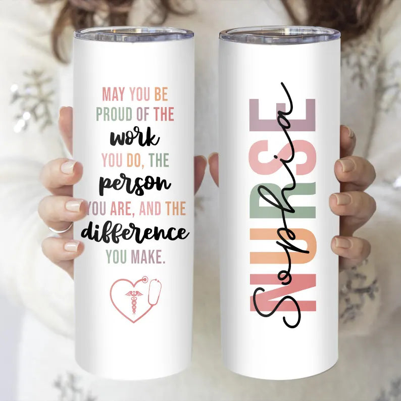 Motivational Tumbler – “Be Proud of Your Work” 20oz Custom Cup