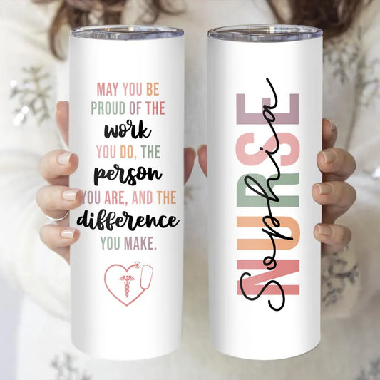 Motivational Tumbler – “Be Proud of Your Work” 20oz Custom Cup