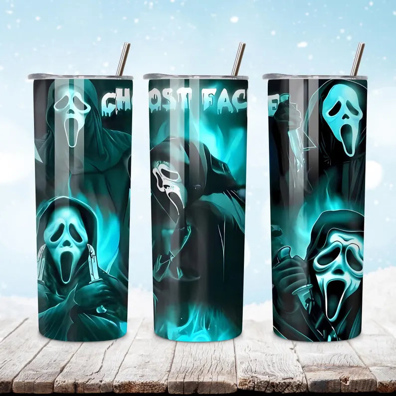 Ghost Face Halloween Tumbler – 20oz Horror Fan Gift