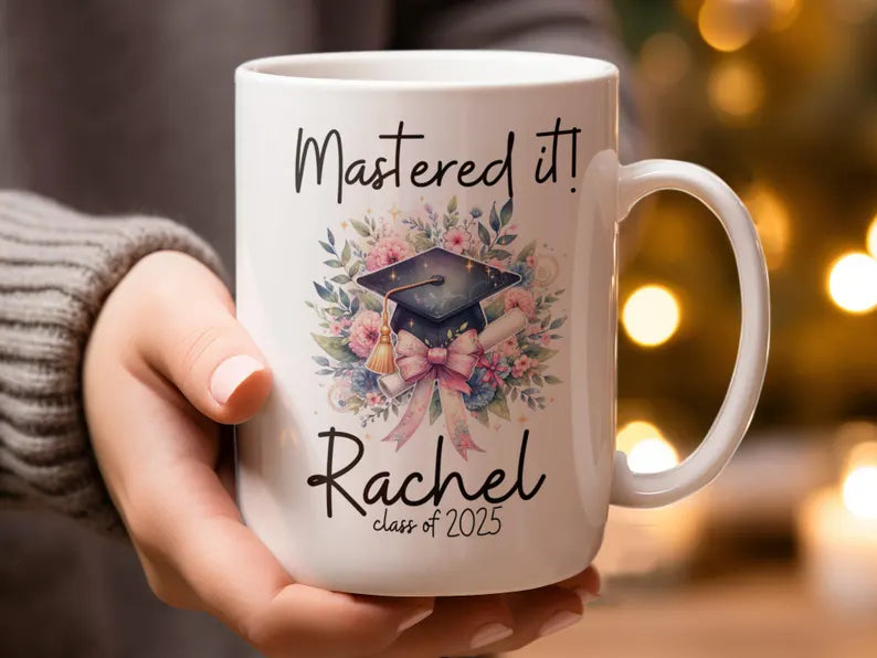 Master’s Degree Graduation Mug – Personalized Gift for Grads