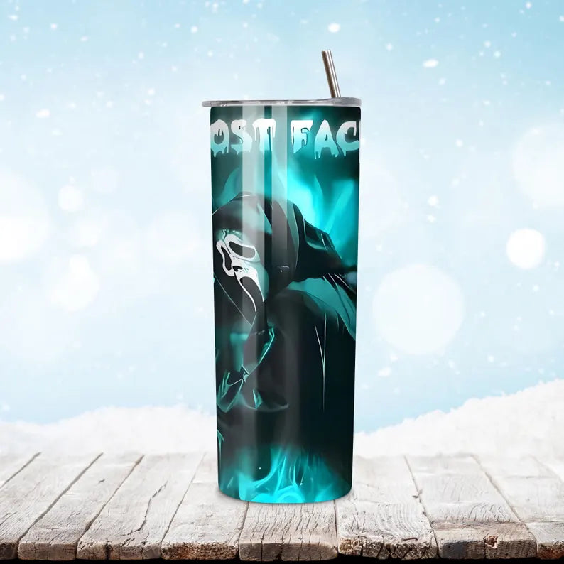 Ghost Face Halloween Tumbler – 20oz Horror Fan Gift
