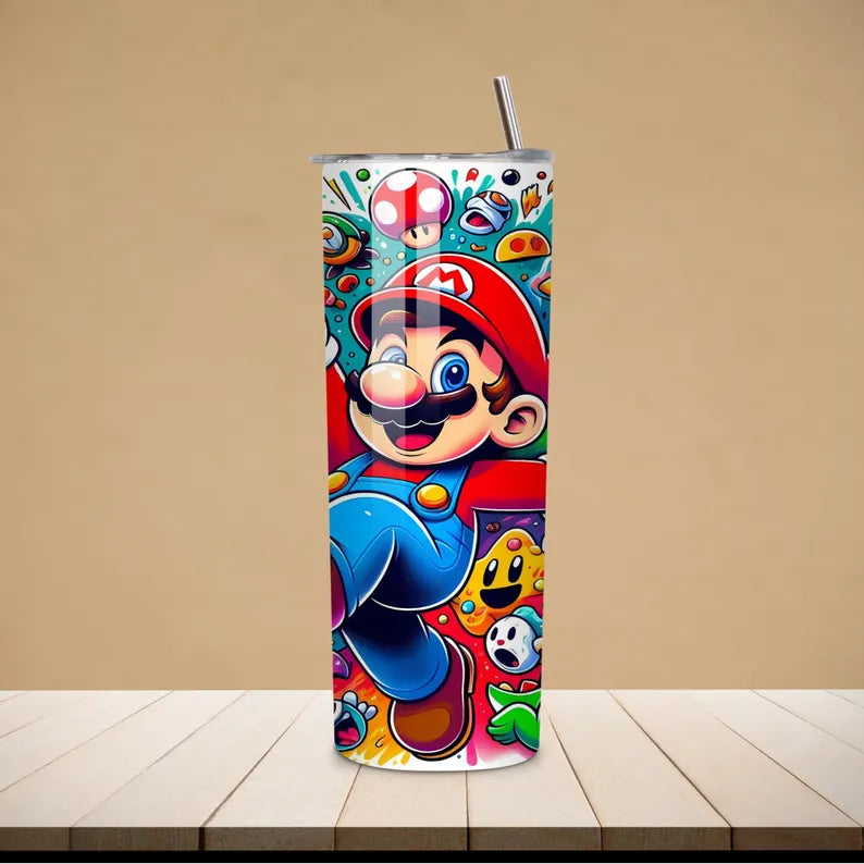 Super Mario 3D Splash Tumbler – 20oz Adventure Cup with Friends