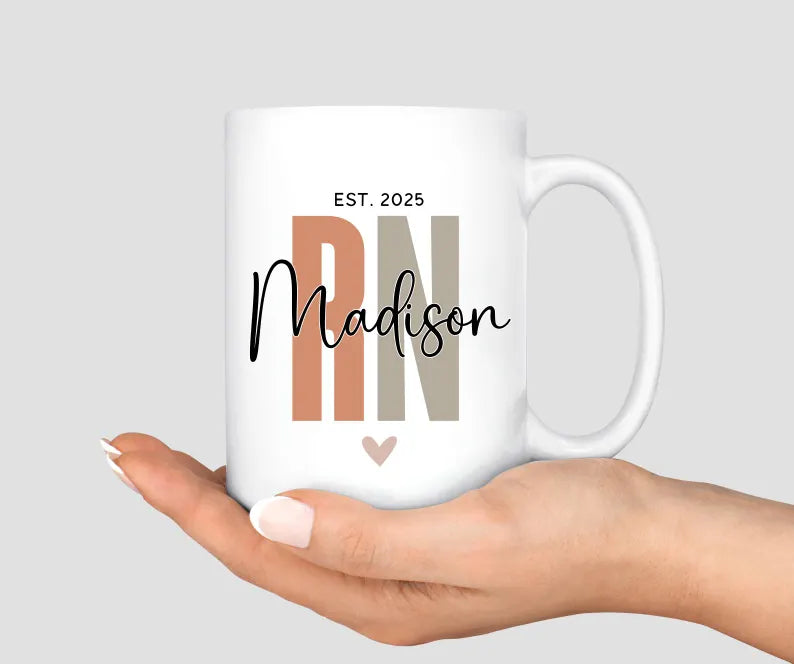 Custom RN Graduation Tumbler – Personalized Nursing Graduate Gift