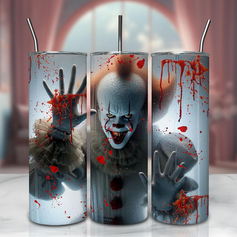 Spooky Horror Tumbler – 20oz Scary Movie Icons Cup🎃