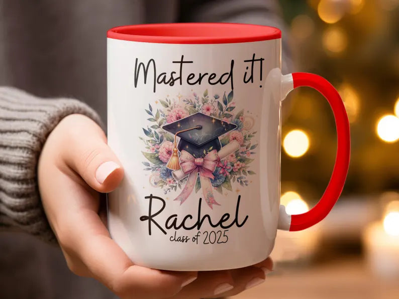 Master’s Degree Graduation Mug – Personalized Gift for Grads