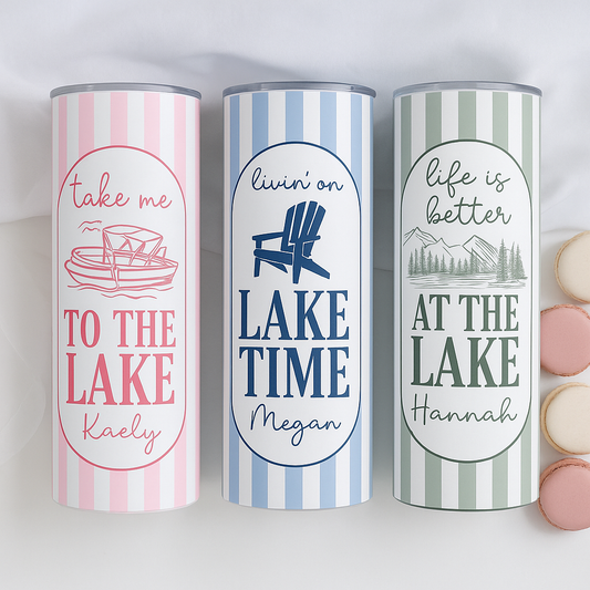 Custom Lake Tumbler – Personalized Lake Life Cup with Name
