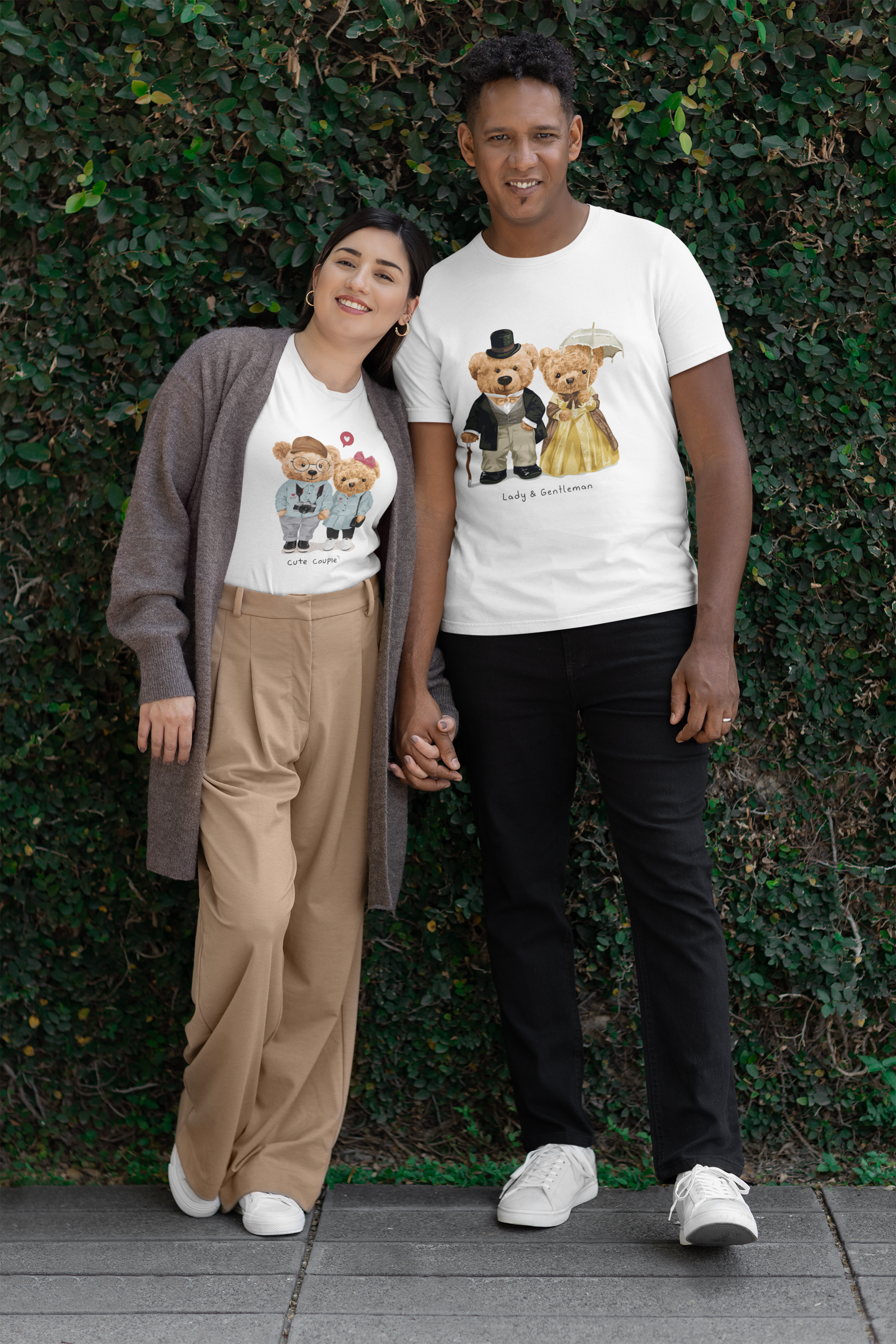 Duo Love: Teddy Couple T-Shirt Set