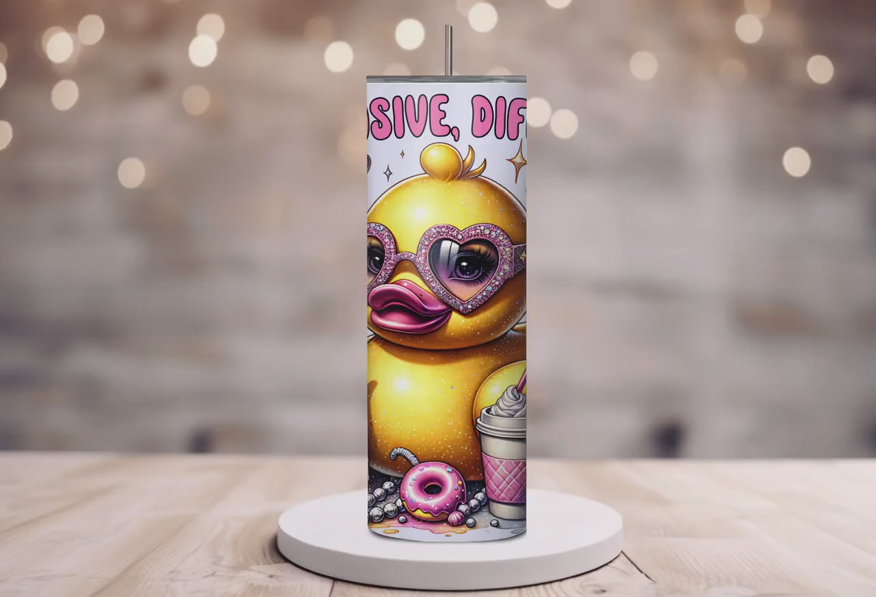 Sassy Rubber Duck 20oz Skinny Tumbler – Fun & Playful Drinkware for All Ages