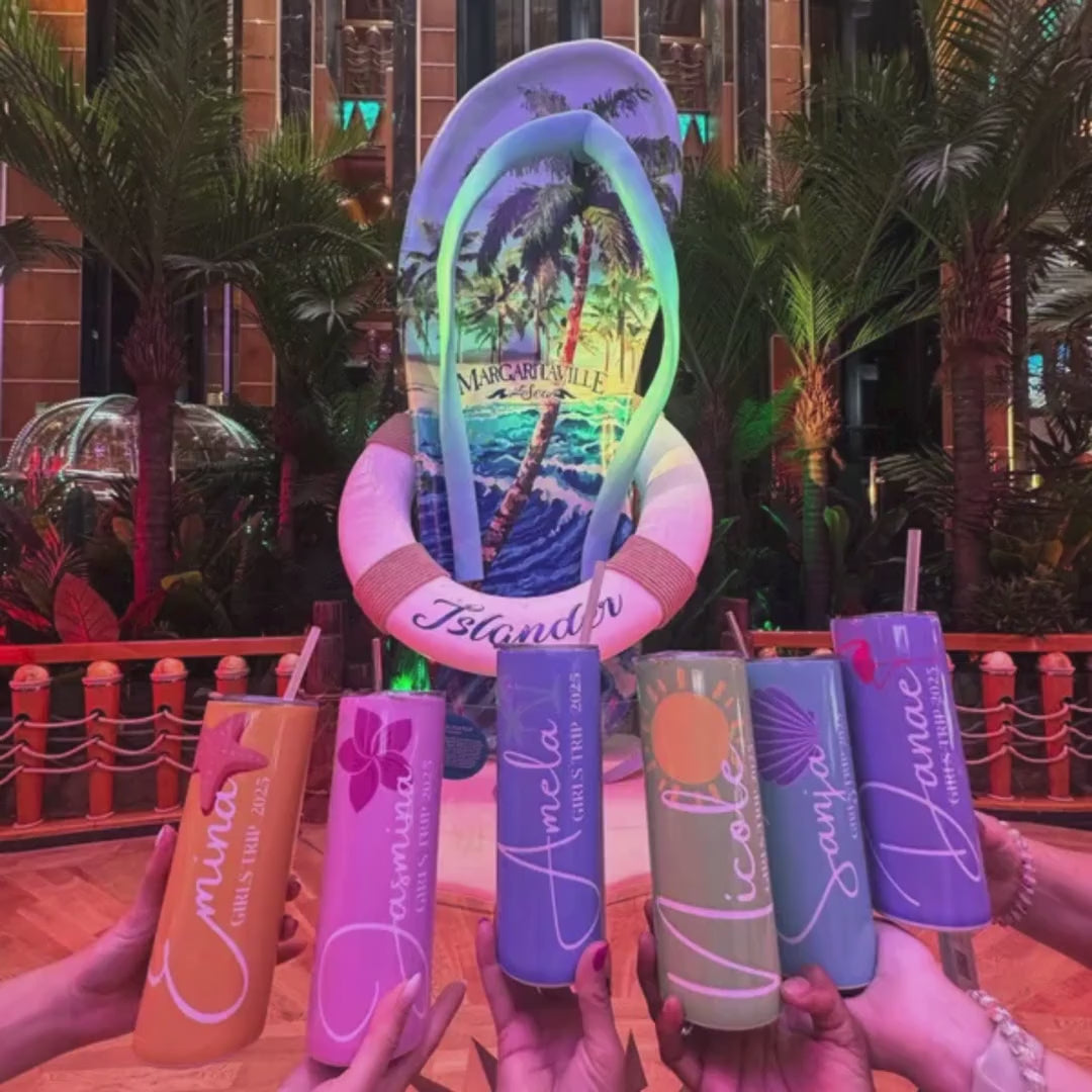 Minimalist Custom Vacation Tumbler – Personalized Travel Cup