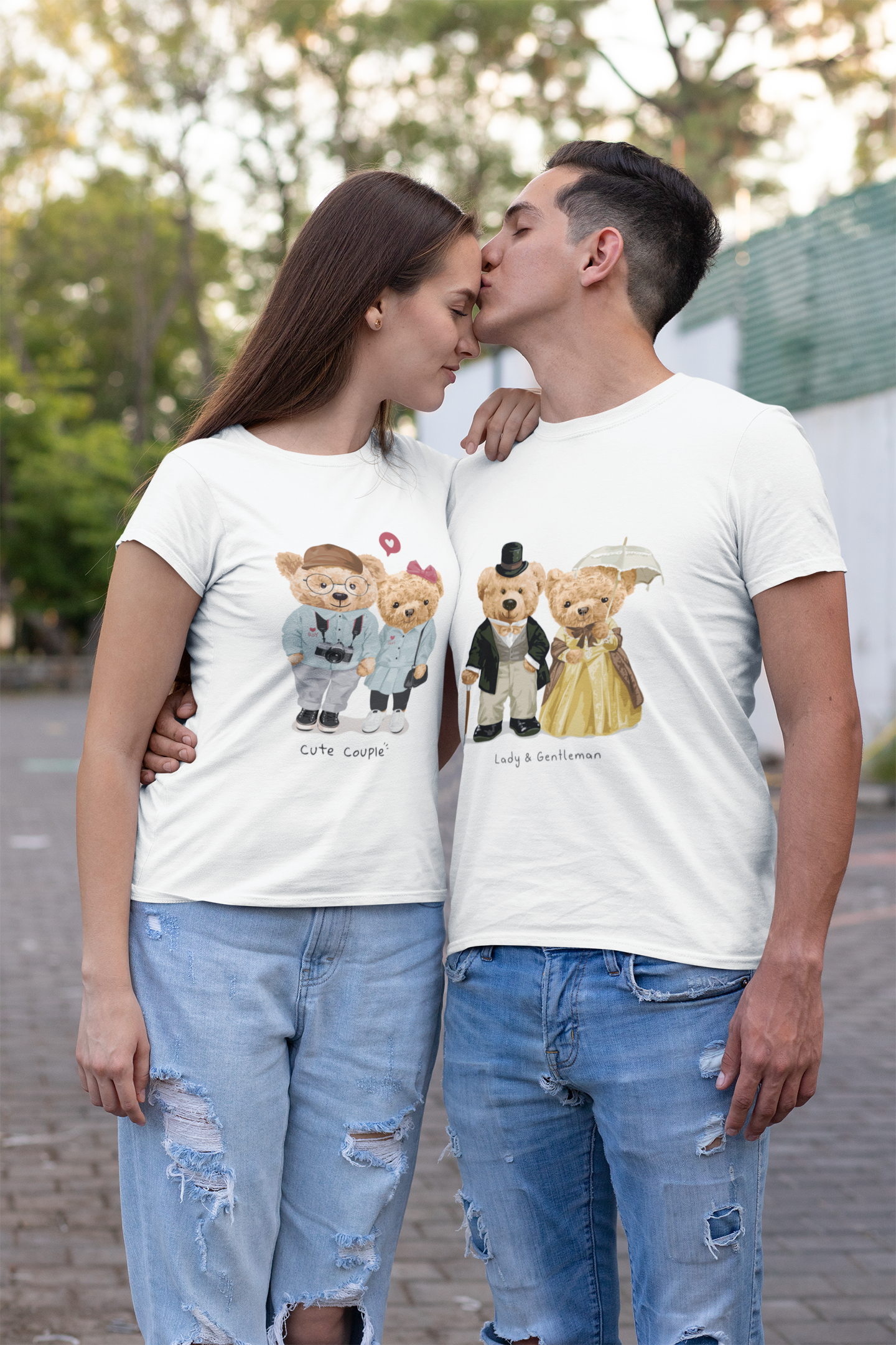 Duo Love: Teddy Couple T-Shirt Set
