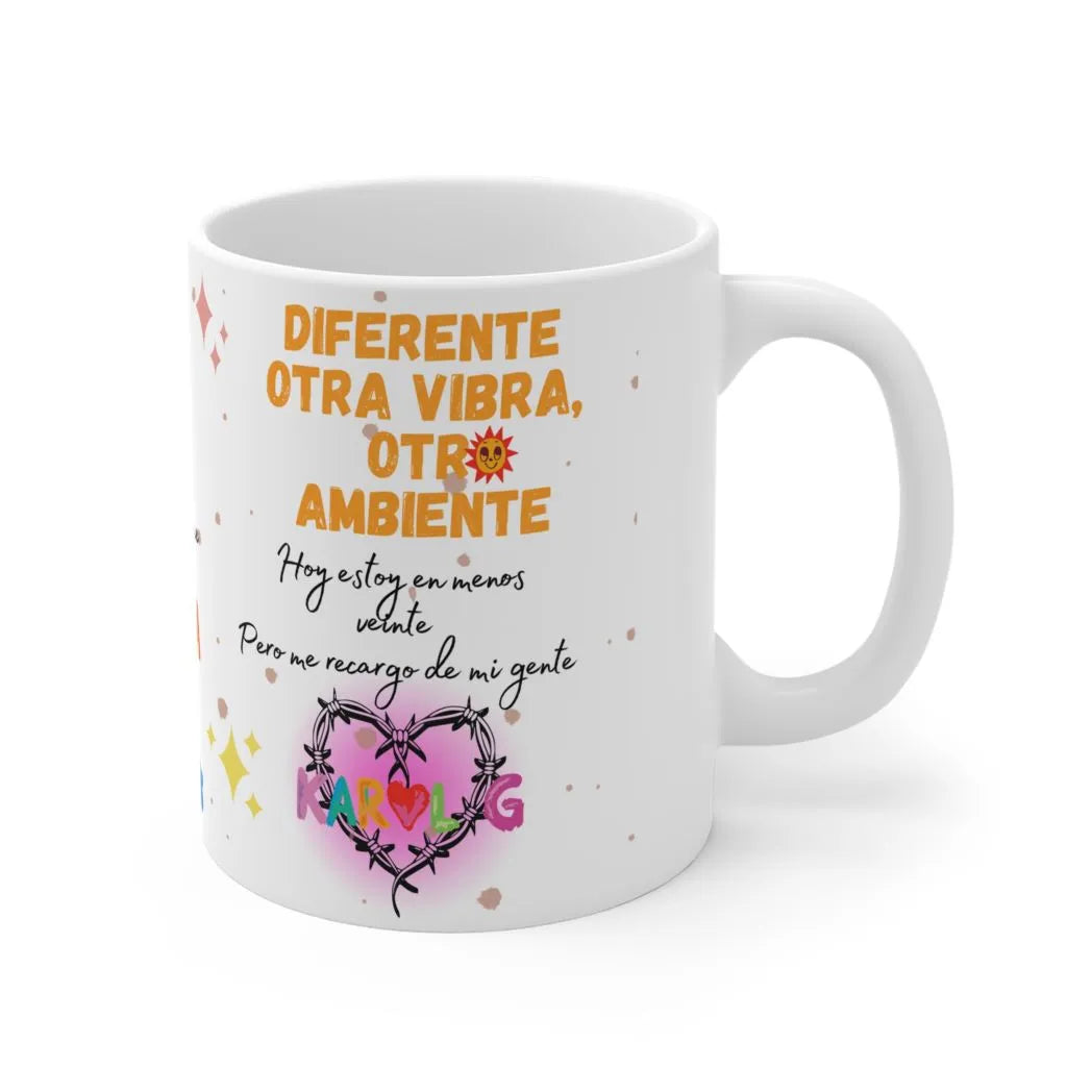 taza de cafe karol g mañana sera bonito