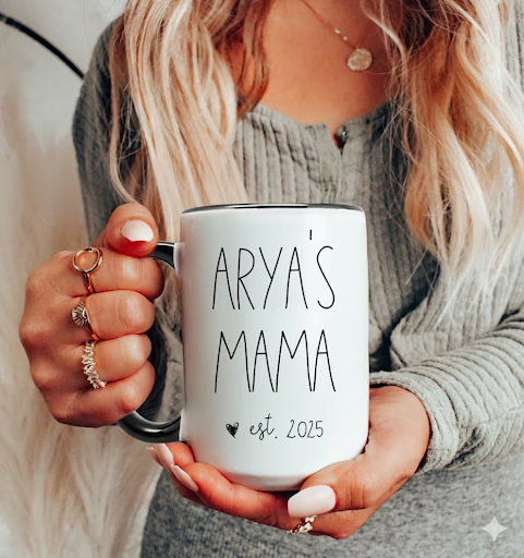 Mama Mug – Cute Ceramic Coffee Cup for New Moms or Mother’s Day Gift