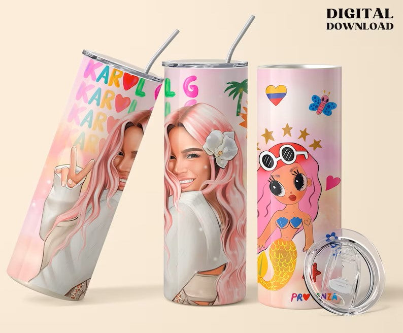 Tumbler Design inspirate in Karol G 20oz